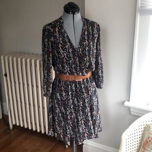 Pretty, colorful dress. 3/4 sleeves, lined.